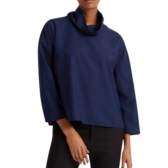 Club Monaco Tops - Club Monaco wool blend cowl neck boxy fit long sleeve top M like new condition